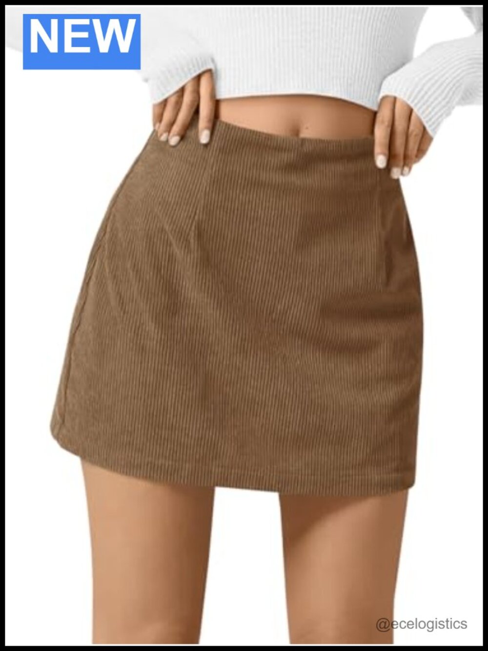 Women's Corduroy Mini Skirt High Waisted A-Line Short Skirt